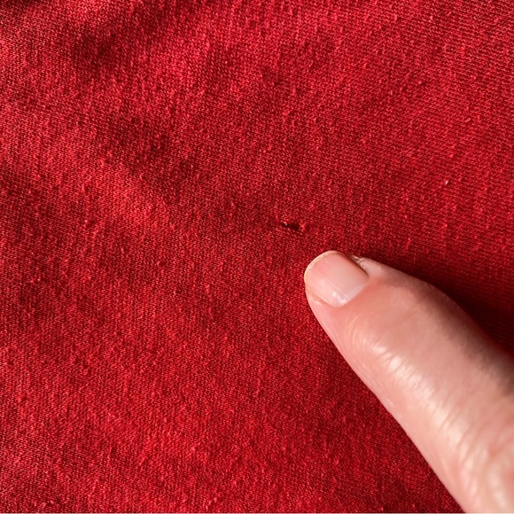 Vintage Chicago Bulls Team Single Stitched Red Tee Shirt Size Large 🐂 88-89 - Picture 5 of 10